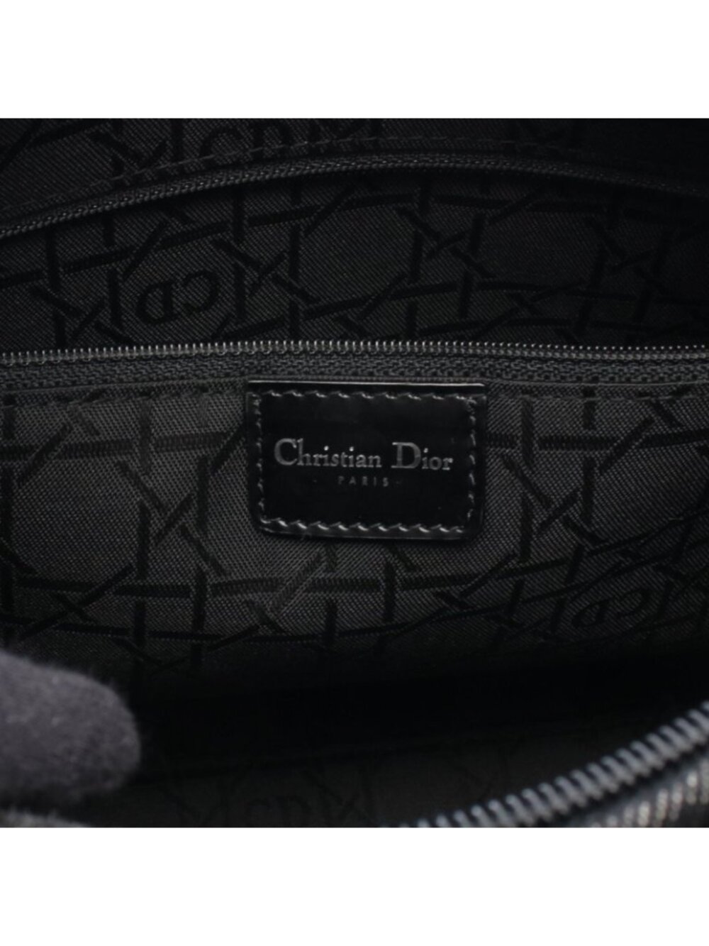 ★SOLD★ Dior Dio Handbag Ladydio Cannage Denim Black 2-Way Tote - Picture 4 of 5